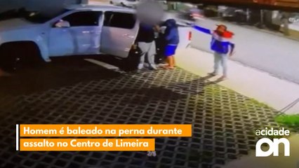 Homem é baleado na perna durante assalto no Centro de Limeira