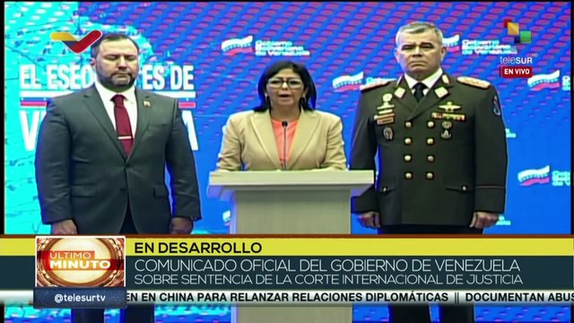 Delcy Rodríguez: Venezuela defiende sus derechos legítimos sobre la Guayana Esequiba