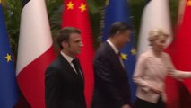 Xi Jinping recibe en Pekín a Von der Leyen y Macron