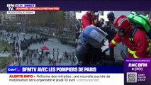 Mobilisation contre la réforme des retraites: BFMTV avec les pompiers de Paris