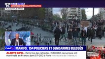 Manifestations contre la réforme des retraites: 111 interpellations et 154 membres des forces de l'ordre blessés ce jeudi selon le ministère de l'Intérieur