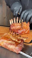 Cut the big beef meat