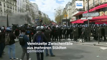 Protest gegen Rentenreform: Ausschreitungen und Feuer in Paris