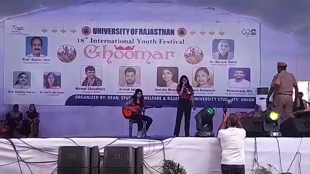 राजस्थान यूनिवर्सिटी में इंटरनेशनल यूथ फेस्टिवल घूमर का दूसरा दिन
