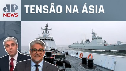 China mobiliza navios de guerra nas proximidades de Taiwan; Favalli e Suano analisam