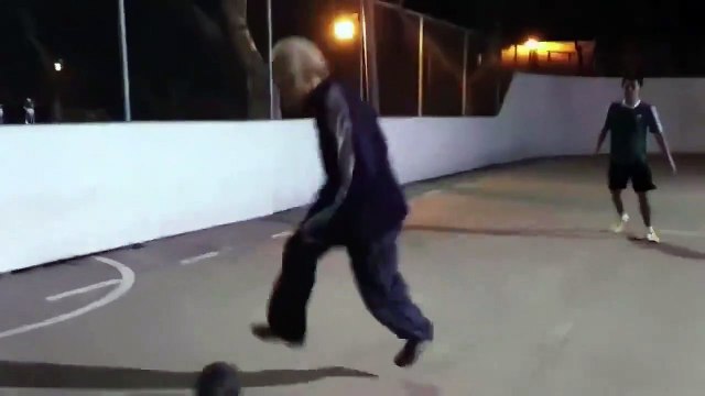 When old man plays football