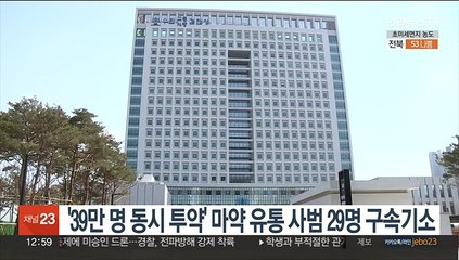 '39만명 동시 투약' 마약 유통 사범 29명 구속기소