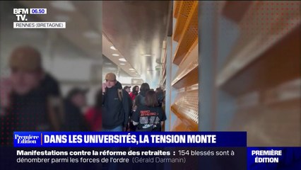 Descargar video: Retraites: dans certaines universités, des étudiants non-grévistes pris pour cible