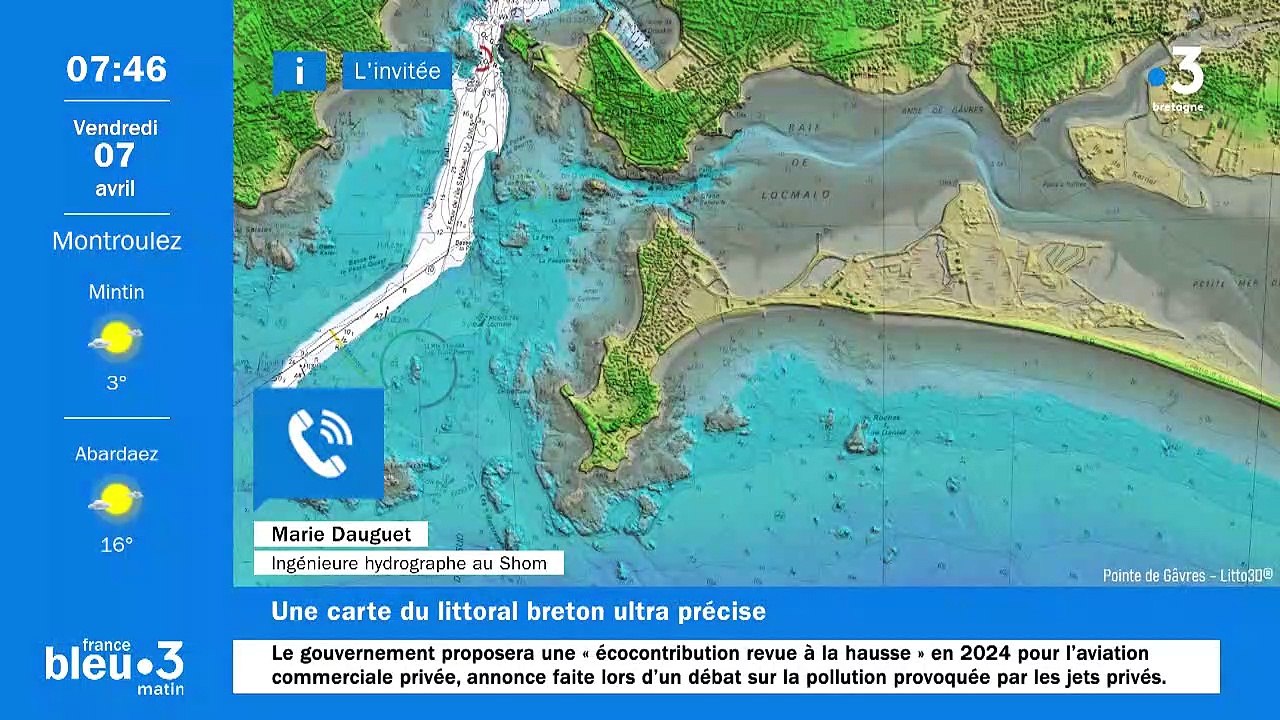 Cartographie en 3D des côtes bretonnes avec Marie Duguet du SHOM