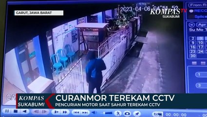 Pencurian Motor Saat Sahur Terekam CCTV