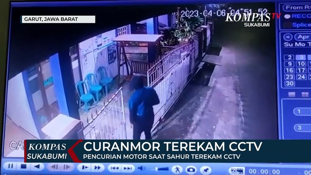 Pencurian Motor Saat Sahur Terekam CCTV