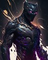 Black panther T'Challa images generated by AI