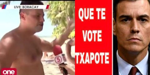 Apoteósico troleo a Pedro Sánchez de unos turistas españoles en Filipinas