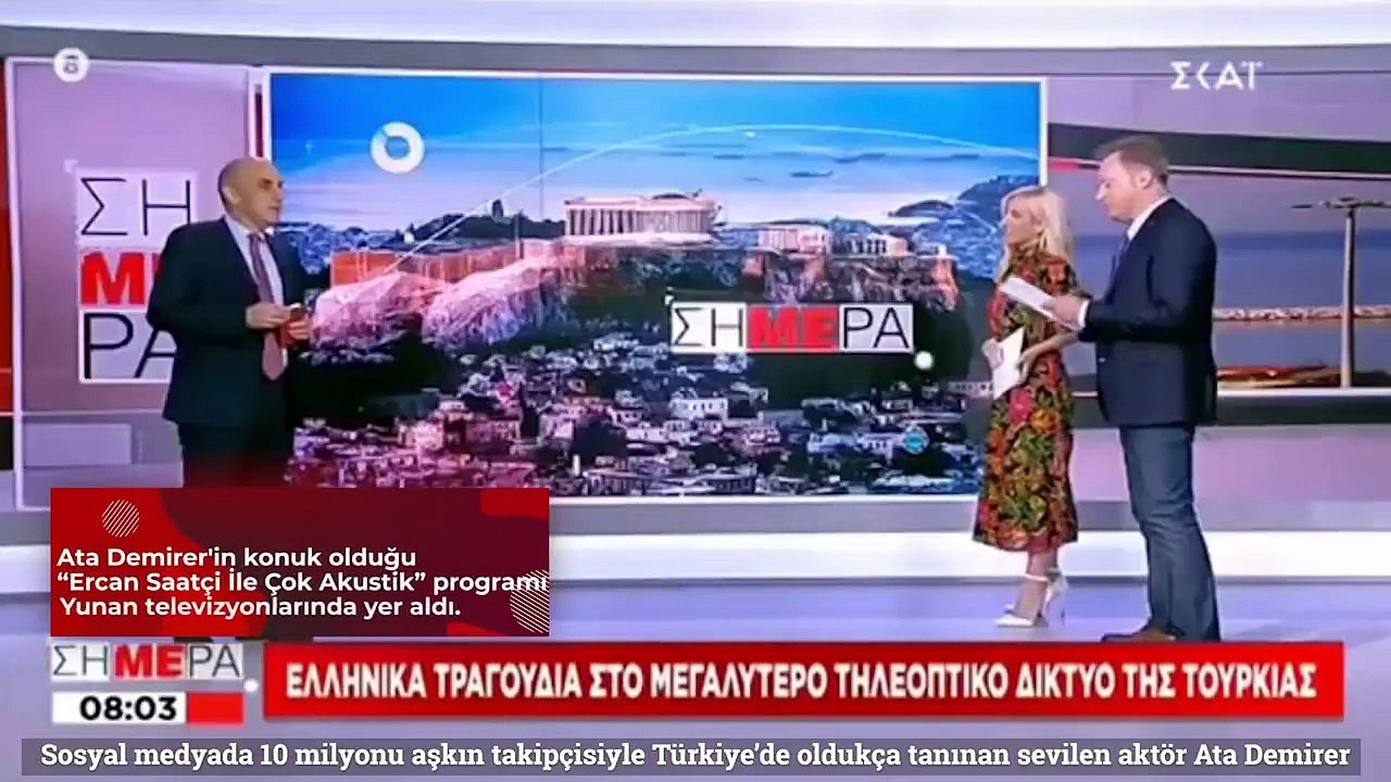 Ata Demirer'in, "Anikse Anikse" performansı Yunan medyasında gündem oldu
