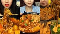 ASMR Chinese YUMMY FOOD——Hot Soup and Rice, Chinese Food Eating, Yummy Food, Spicy Food.
