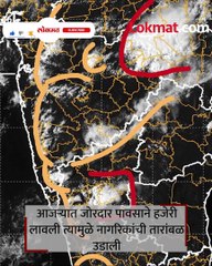 विजांच्या कडकडाट जोरदार पावसाची हजेरी