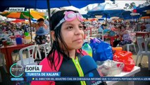 Turistas abarrotan las playas de Veracruz esta Semana Santa