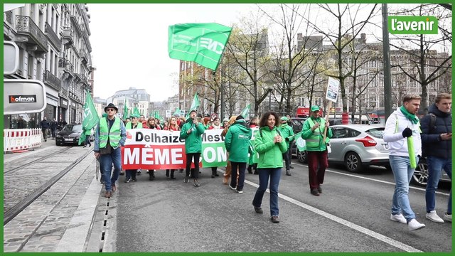 Delhaize : plusieurs milliers de personnes à Liège en soutien aux travailleurs