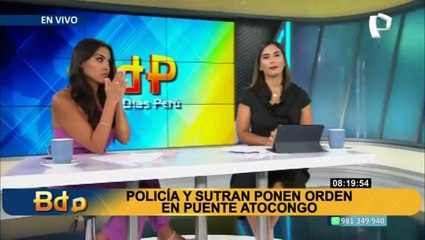 Policía y Sutran ponen orden en puente Atocongo por paradero de buses informal