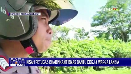 Ketulusan Hati Bripka Tatak, Petugas Bhabinkamtibmas Bantu Beri Makan Hingga Suapi ODGJ