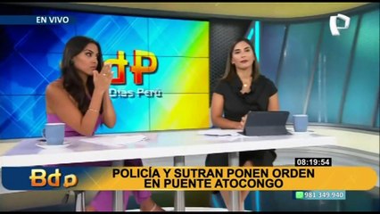 Policía y Sutran ponen orden en puente Atocongo por paradero de buses informal