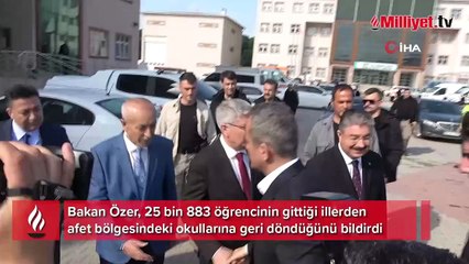 25 bin 883 öğrenci okullarına geri döndü