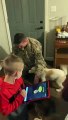 Dog Excited To See Soldier