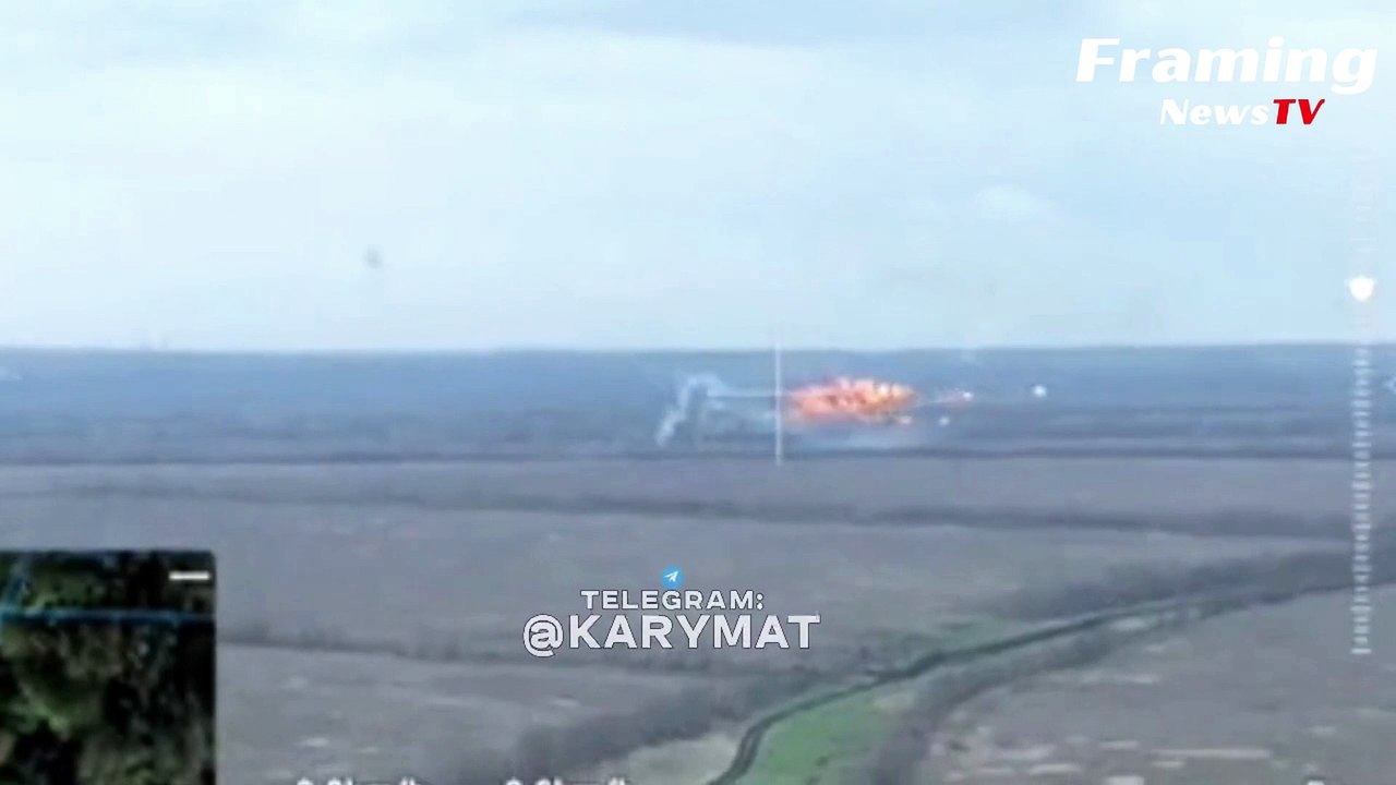 Momen dua jet tempur Su-25 Rusia ditembak jatuh saat melakukan serangan di Maryinka