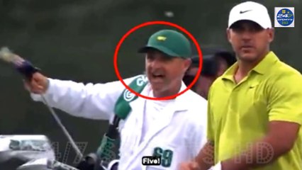 Masters leader Brooks Koepka caught up in rules violation drama after his caddie was accused of mouthing word 'five' to rival after US star hit 5-iron onto par-5, but they're CLEARED of wrongdoing