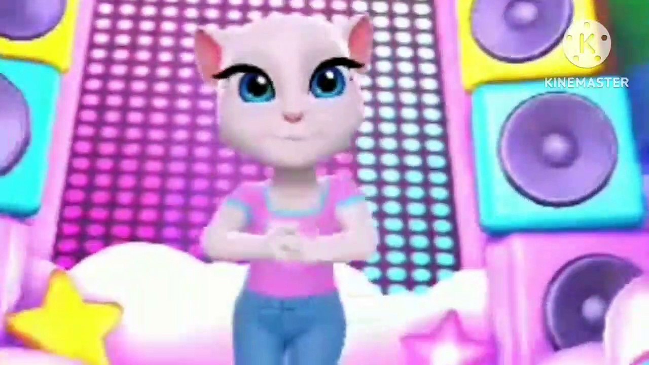 Angela is dancing