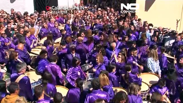 Thousands of drummers in Spain mark the death of Christ with a Good Friday procession