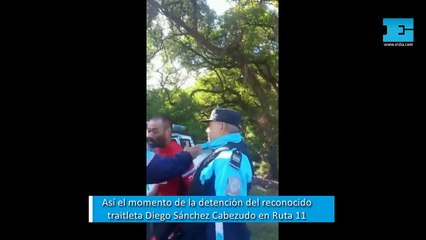"¿Pensás que no tengo pelotas? Dramática detención de un triatleta reconocido en Ruta 11