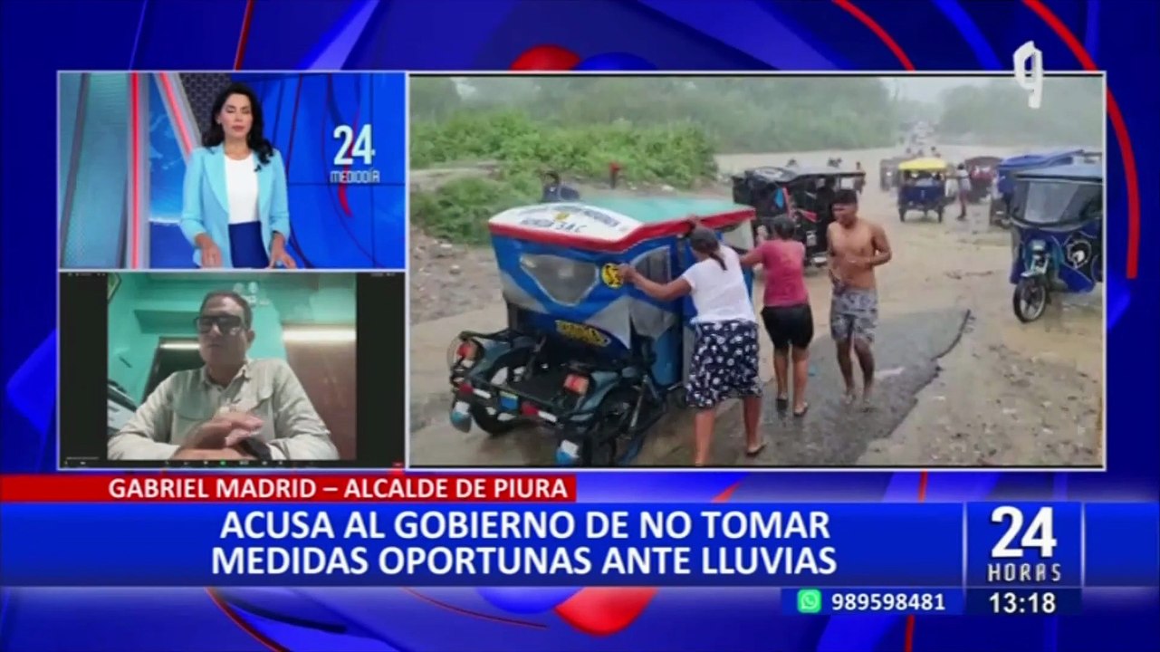 Alcalde de Piura acusa al exgobierno de Castillo por no tomar medidas oportunas ante lluvias