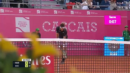 Sebastián Báez no pudo con Casper Ruud y cayó en cuartos de final del Estoril Open.