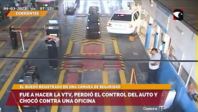 Fue a hacer la VTV, perdió el control del auto y chocó contra una oficina