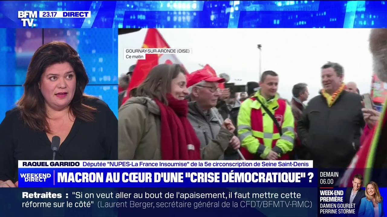 Raquel Garrido (Nupes-LFI), à propos de Sophie Binet: "Je suis heureuse que ce soit une femme qui, pour la première fois, devienne secrétaire générale" de la CGT