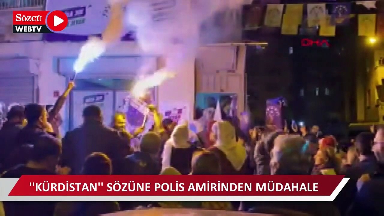 Yeşil Sol Partinin seçim bürosu açılışında Kürdistan sözüne polis amirinden müdahale 