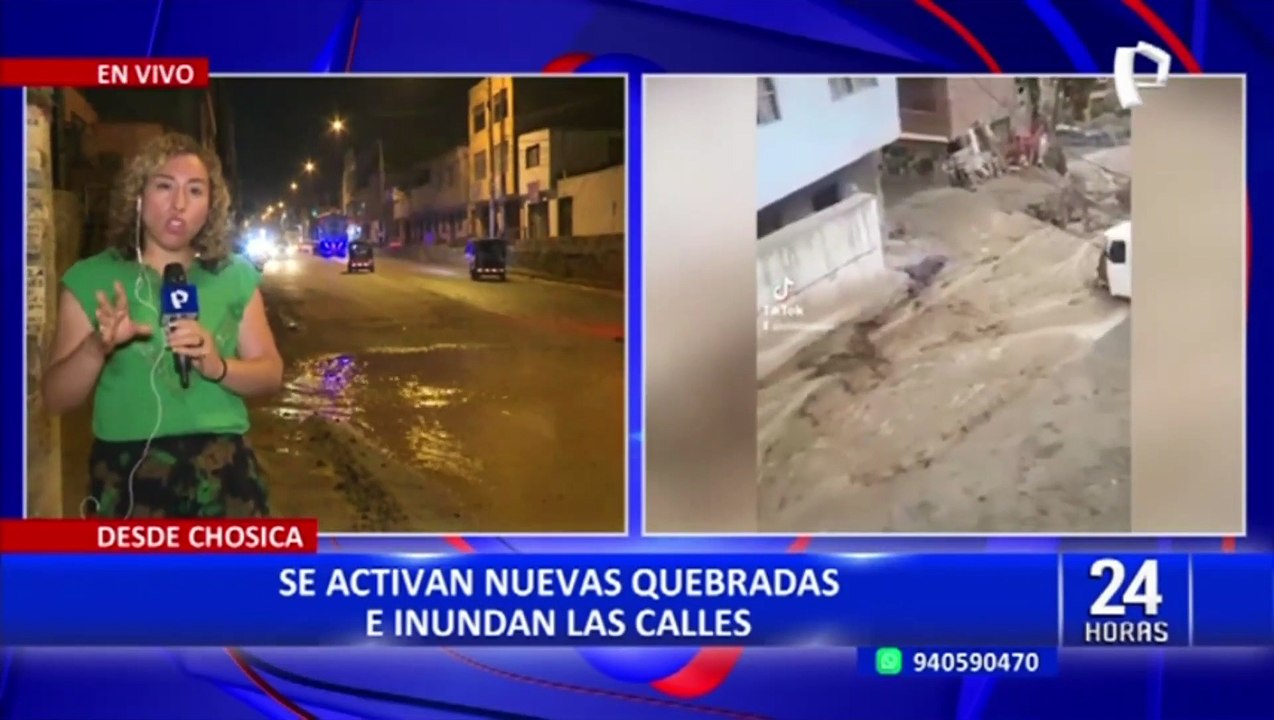 Calles de Chosica inundadas: lluvias activan las quebradas de California, Yanacoto y La Cantuta