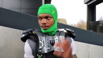Troy Franklin on Improving his Game, Oregon Wide Receivers in Spring Football