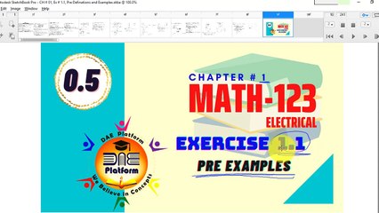 MATH-123 | CH -01 | Ex 1.1 | Pre Definitions | Electrical Math | Electronics Math