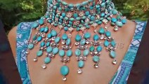 luxury fashion 18 karat gold turquoise platinum & diamond jewelry sets/wedding aniversery gifts sets