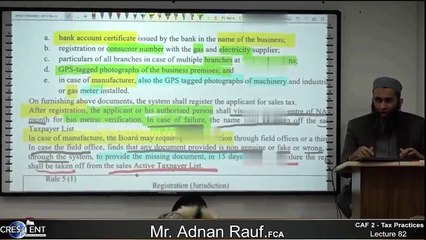 CAF-2 || Lecture 82 || Tax | sir Adnan Rauf | 2023