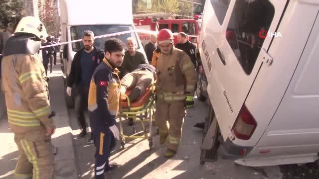 Bağcılar'da 7 aracın karıştığı zincirleme kazanın güvenlik kamera görüntüsü ortaya çıktı