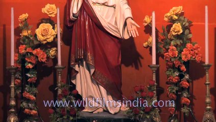 Begum Samru's tomb inside the Basilica of Our Lady Of Graces