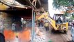 Bulldozer taken out by encroachment squad, influential people got time, completely demolished walls