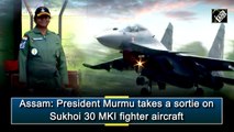 President Murmu takes a sortie on Sukhoi 30 MKI fighter aircraft in Assam