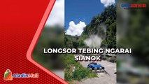 Detik-Detik Longsor Tebing Ngarai Sianok Pascagempa di Bukittinggi