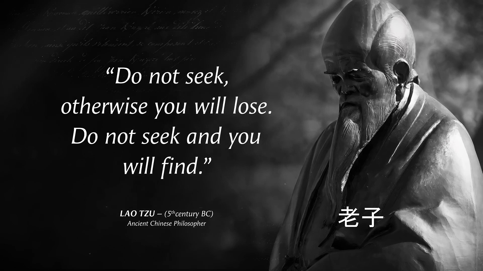 Lao Tzu's Quotes which are better known in youth to not to Regret in Old  Age - video Dailymotion