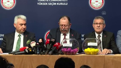 YSK’da kura çekimi: İttifakların kendi içindeki sıralaması belli oldu
