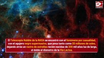 Encuentra NASA un rastro 'asombroso' de estrellas dejadas por un agujero negro supermasivo